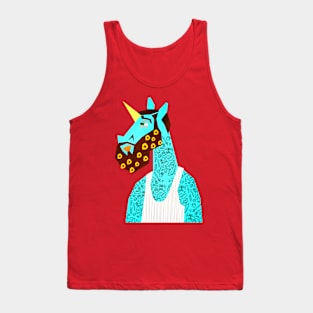 Flower Power Beard Unicorn Tank Top